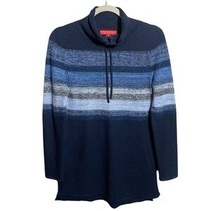 Krimson Klover Everlasting Sweater Tunic Navy Blue Striped